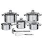 11x Topfset Silver Star Edelstahl Silber 0
