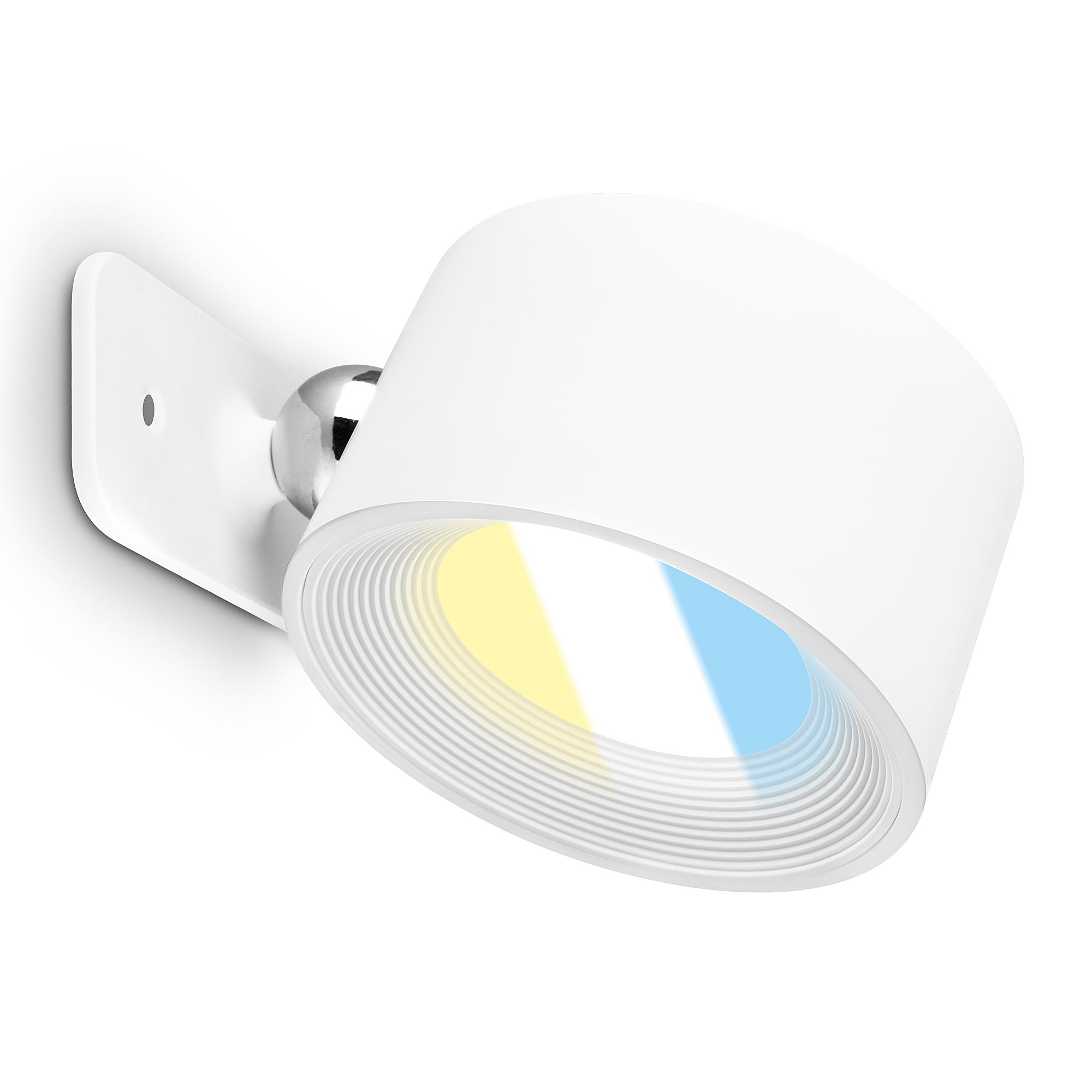 LED Battery Wall Light Tari White 4