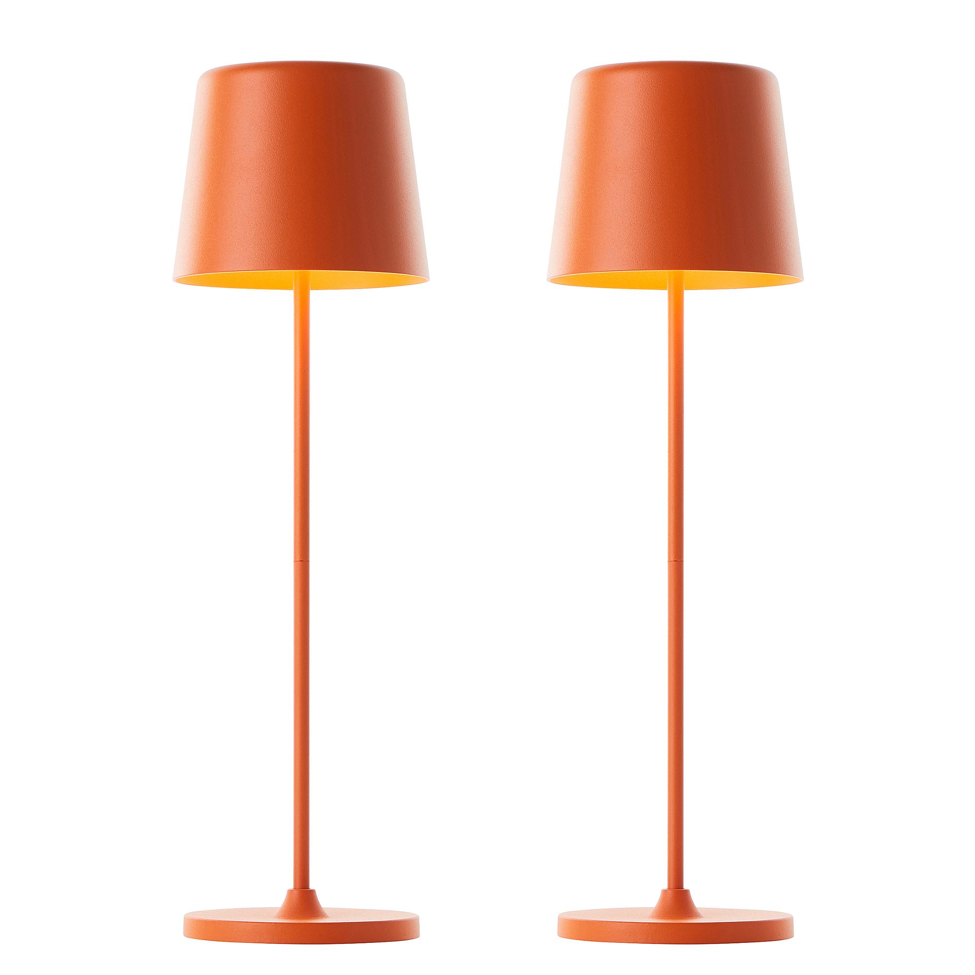 2x LED-Tischleuchte Kaami Orange 1