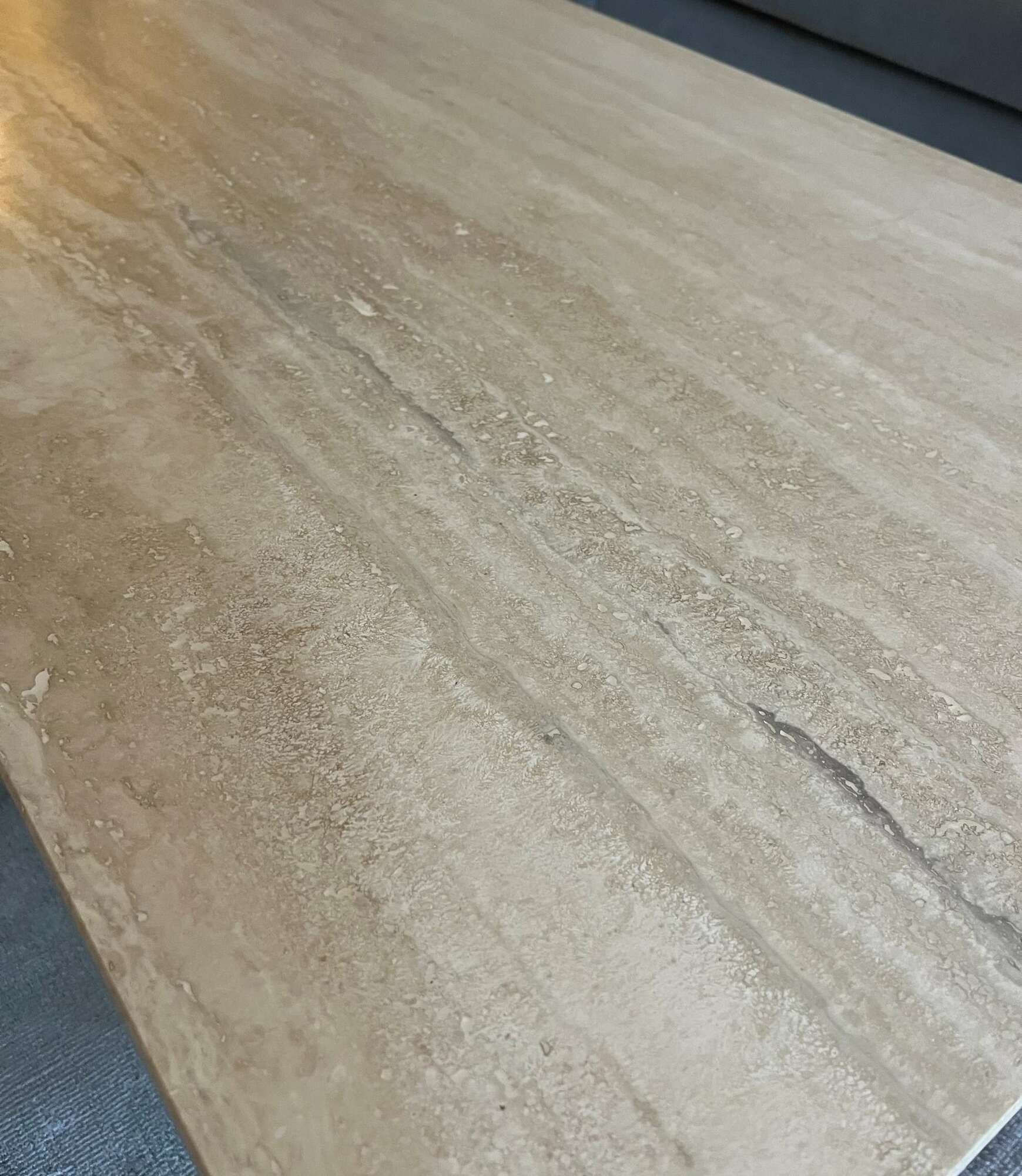 Como Couchtisch Steinplatte aus Sand Travertin 3