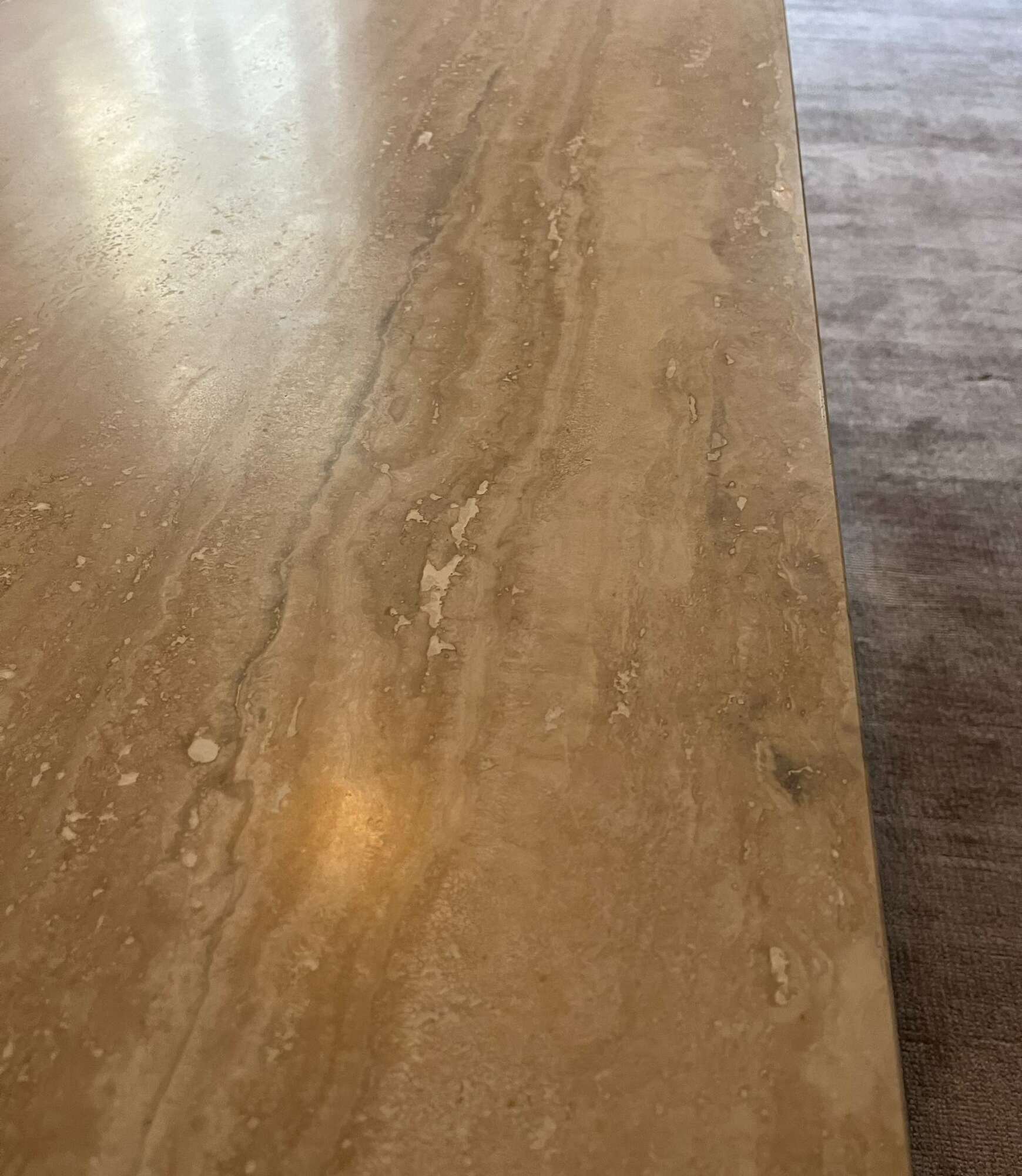 Como Couchtisch Steinplatte aus Sand Travertin 4