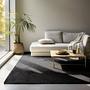 Jaipur Kurzflorteppich Schwarz 80 x 150 cm 0
