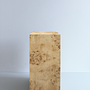 Side table burl poplar wood brown 1