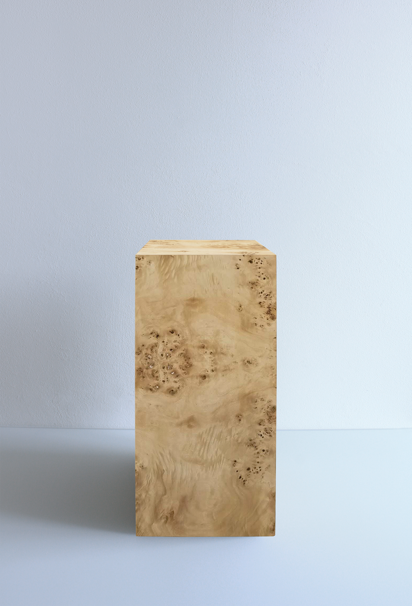 Side table burl poplar wood brown 1
