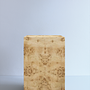 Side table burl poplar wood brown 2