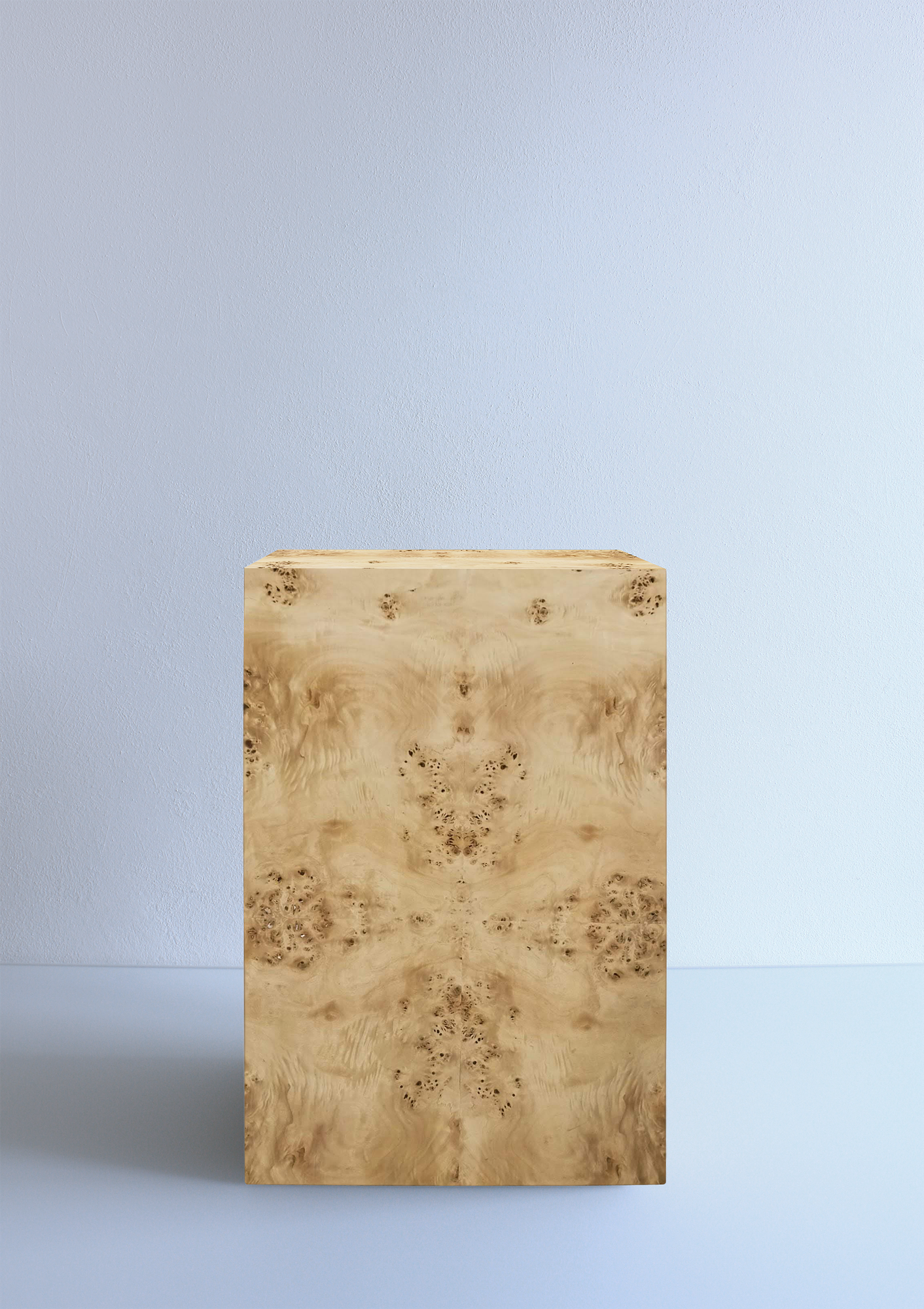 Side table burl poplar wood brown 2