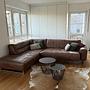 Alessiio Corner Sofa Leather Brown 0