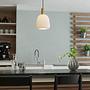 Pendant lamp Manzanares frosted glass gold 0
