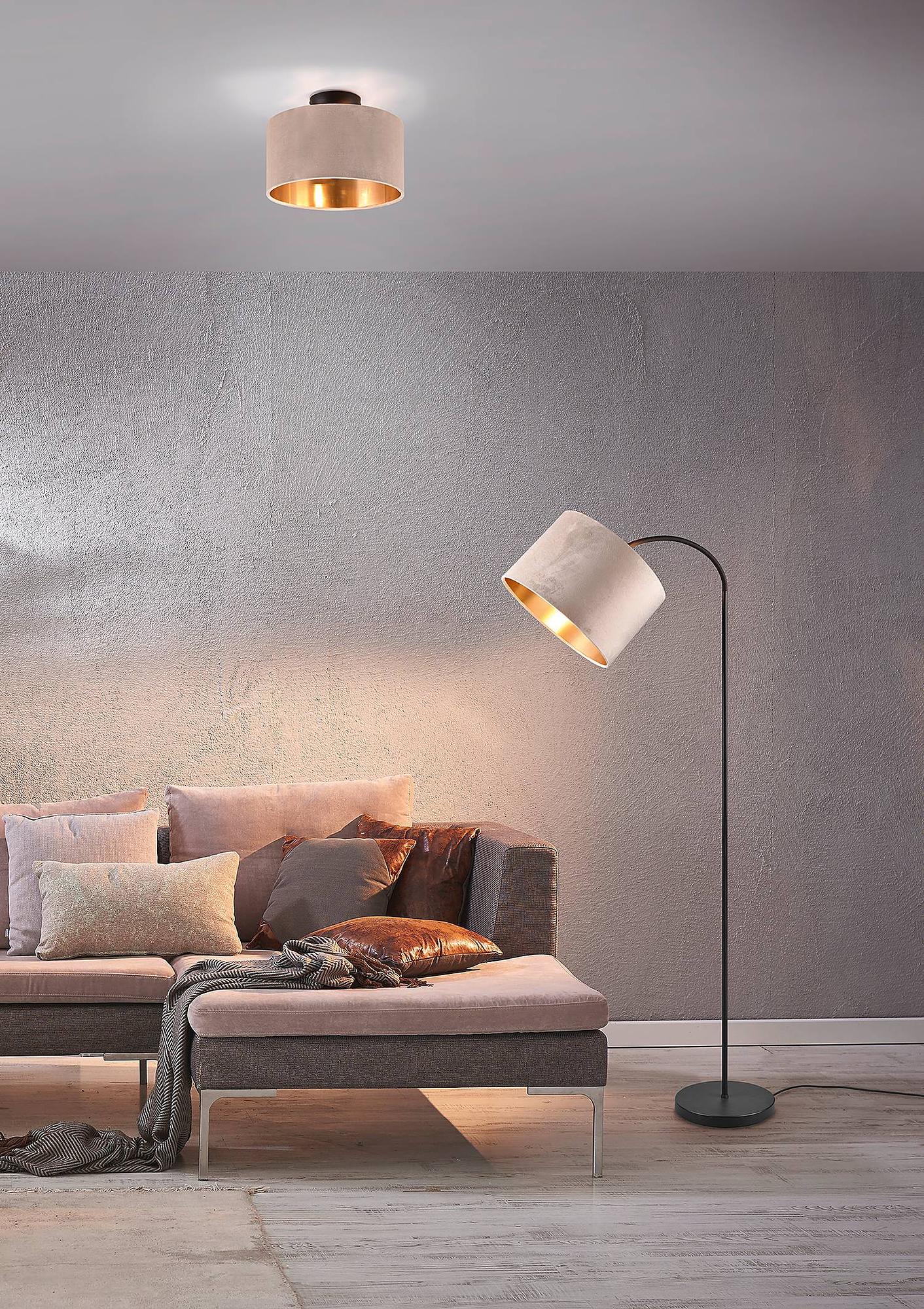 Julieta Ceiling Lamp Web Fabric Iron 2-flame 1