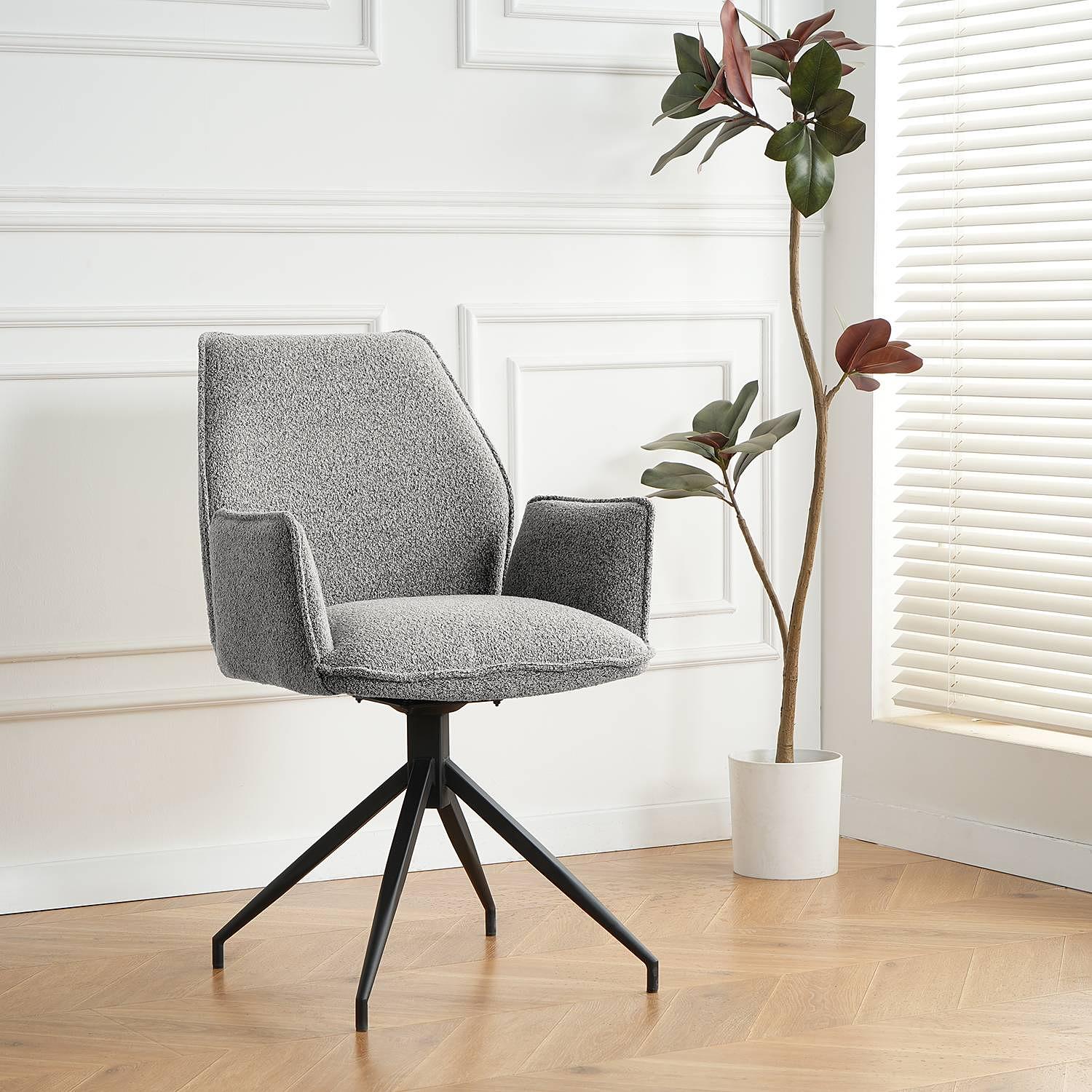 Armchair Duber Bouclé Grey 3