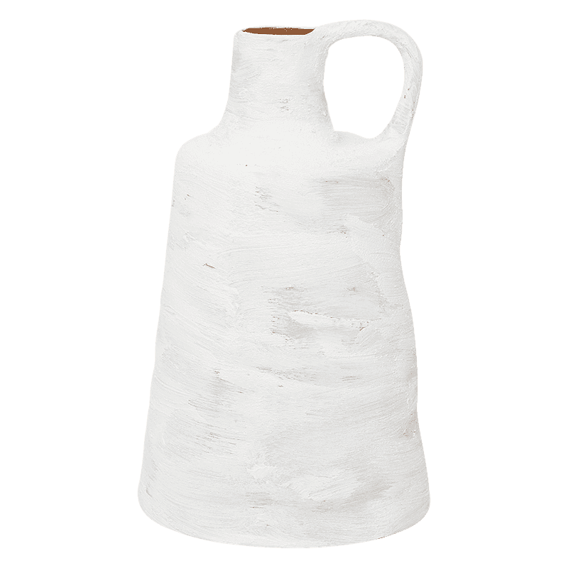 Lunas Vase Keramik Weiß 0