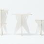Stool handmade ST White 2