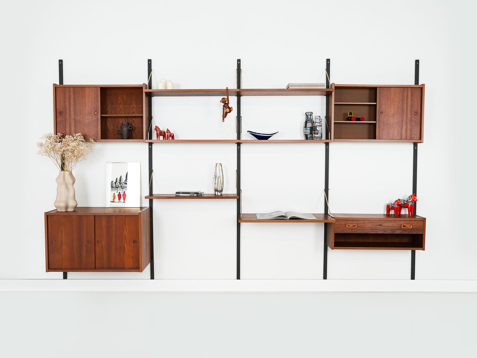 Wall shelf Teak wood 1960s 2