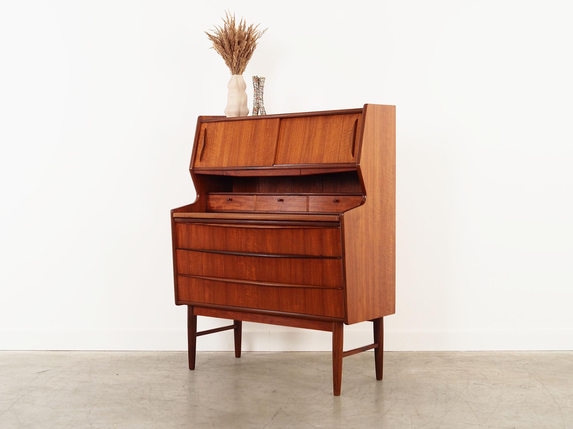 Secretary Teak wood 1970s 4