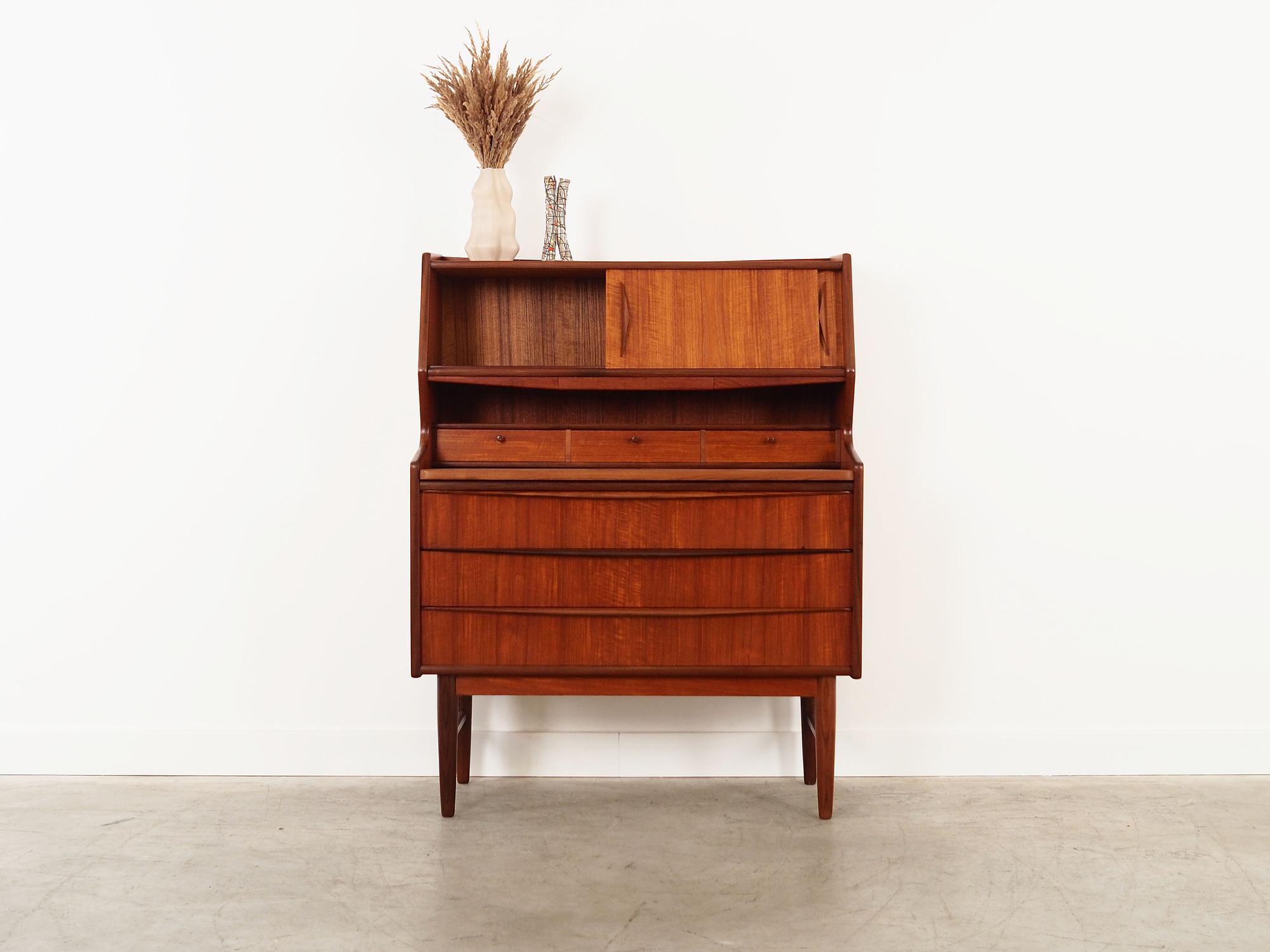 Secretary Teak wood 1970s 3