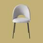 Upholstered chair with back cut-out Light grey 1
