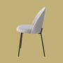 Upholstered chair with back cut-out Light grey 2