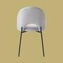 Upholstered chair with back cut-out Light grey 3