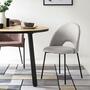 Upholstered chair with back cut-out Light grey 6