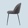 2x Upholstered chair velvet medium grey 1