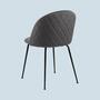 2x Upholstered chair velvet medium grey 3