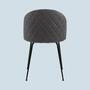 2x Upholstered chair velvet medium grey 4
