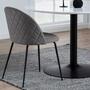 2x Upholstered chair velvet medium grey 5