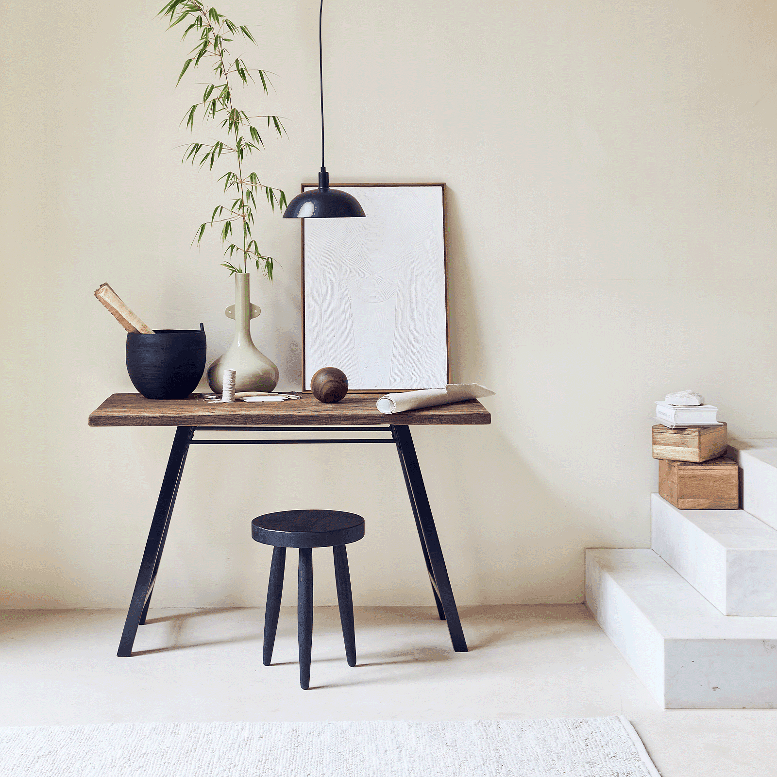 Desk Recycled Wood Acacia Wood 5