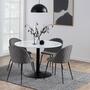 2x Upholstered chair velvet medium grey 6
