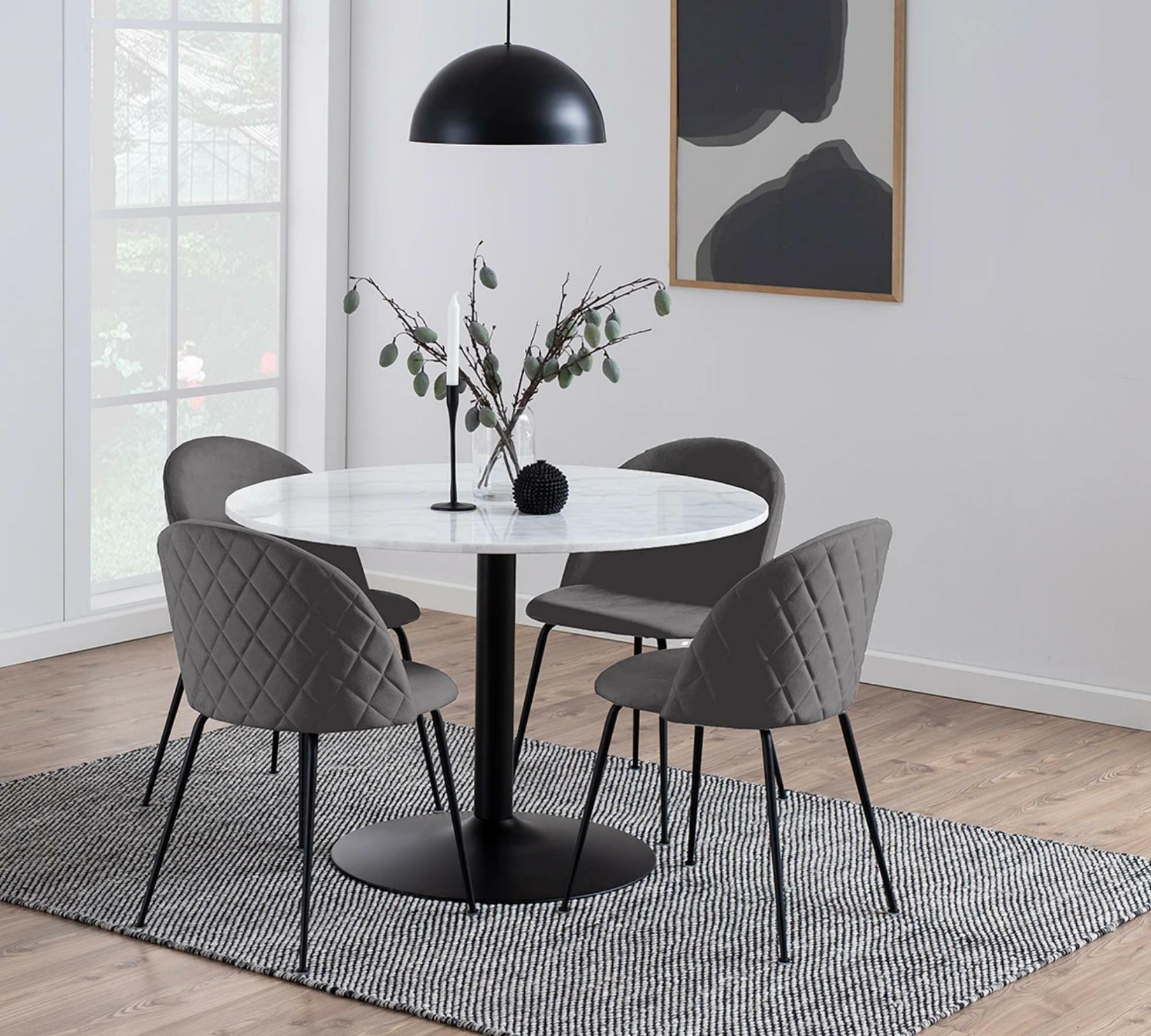 2x Upholstered chair velvet medium grey 6