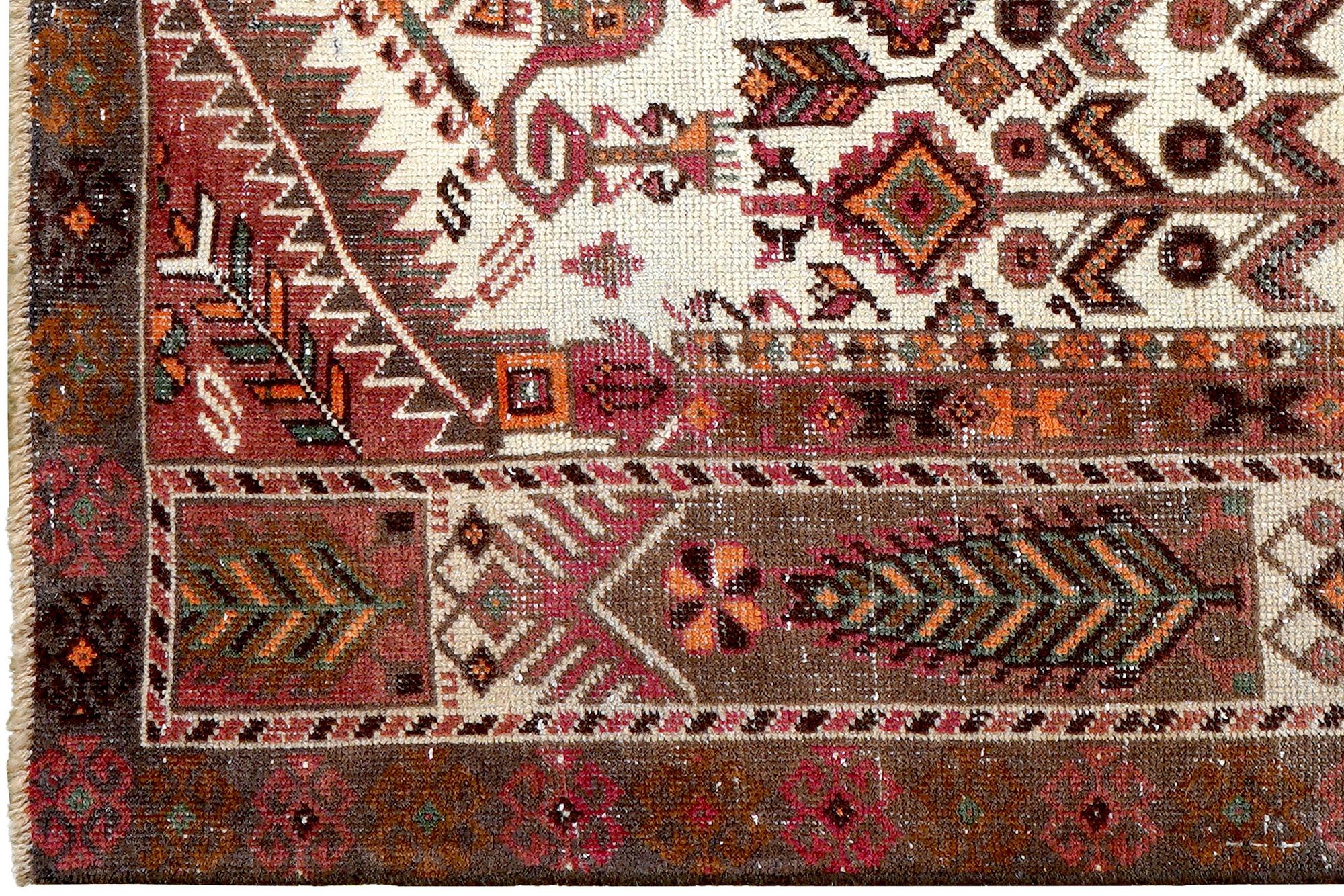 Heritage Teppich Wolle Braun 1