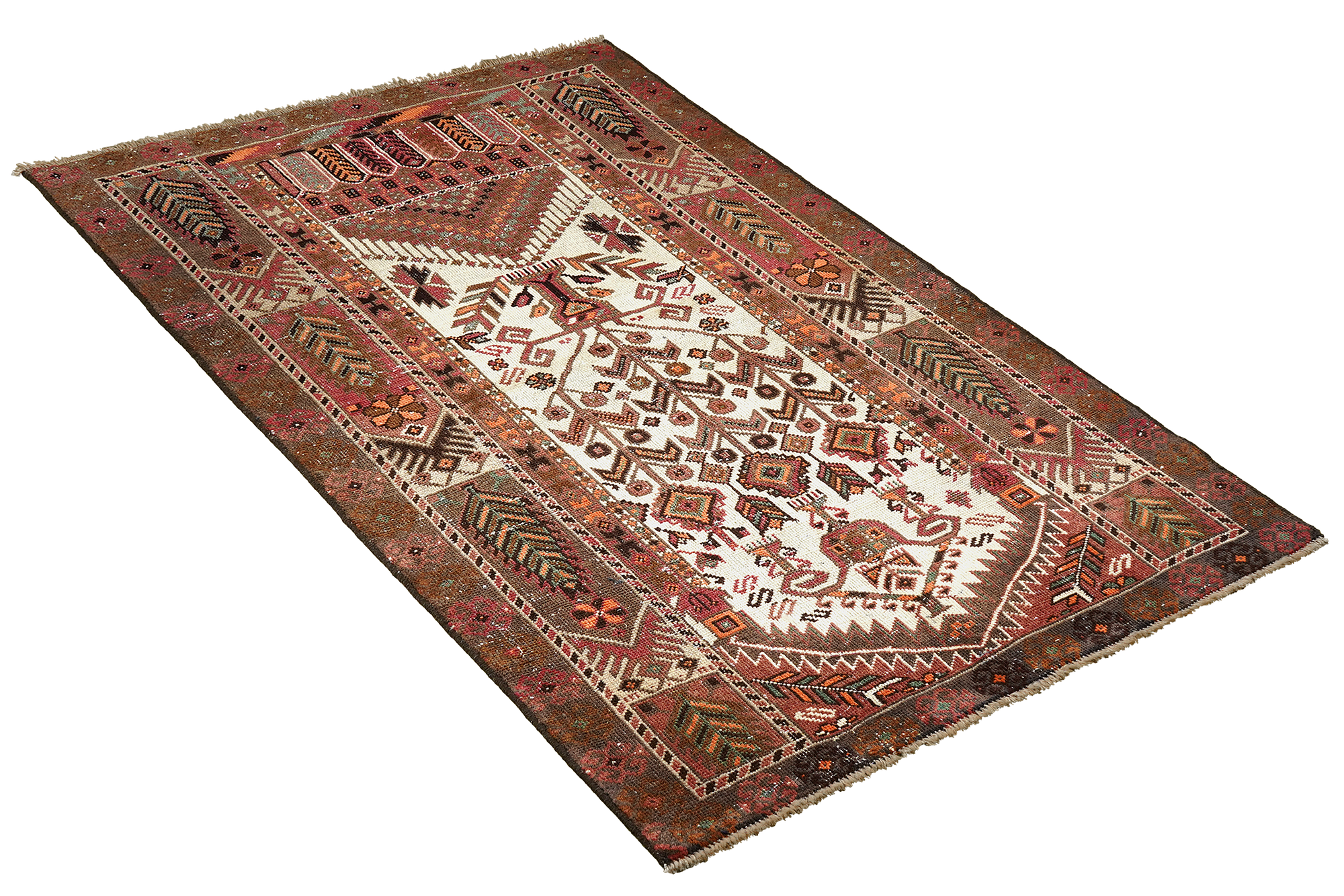 Heritage Teppich Wolle Braun 2