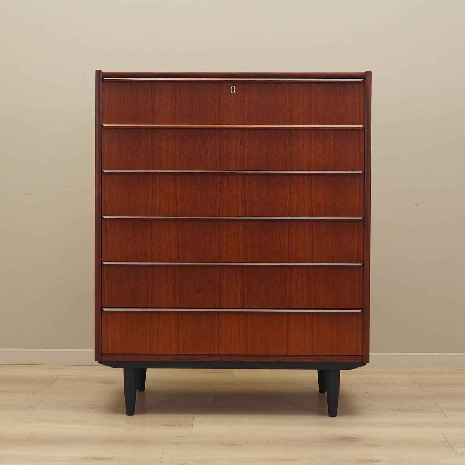 Chest of drawers Teak wood 1970s 1