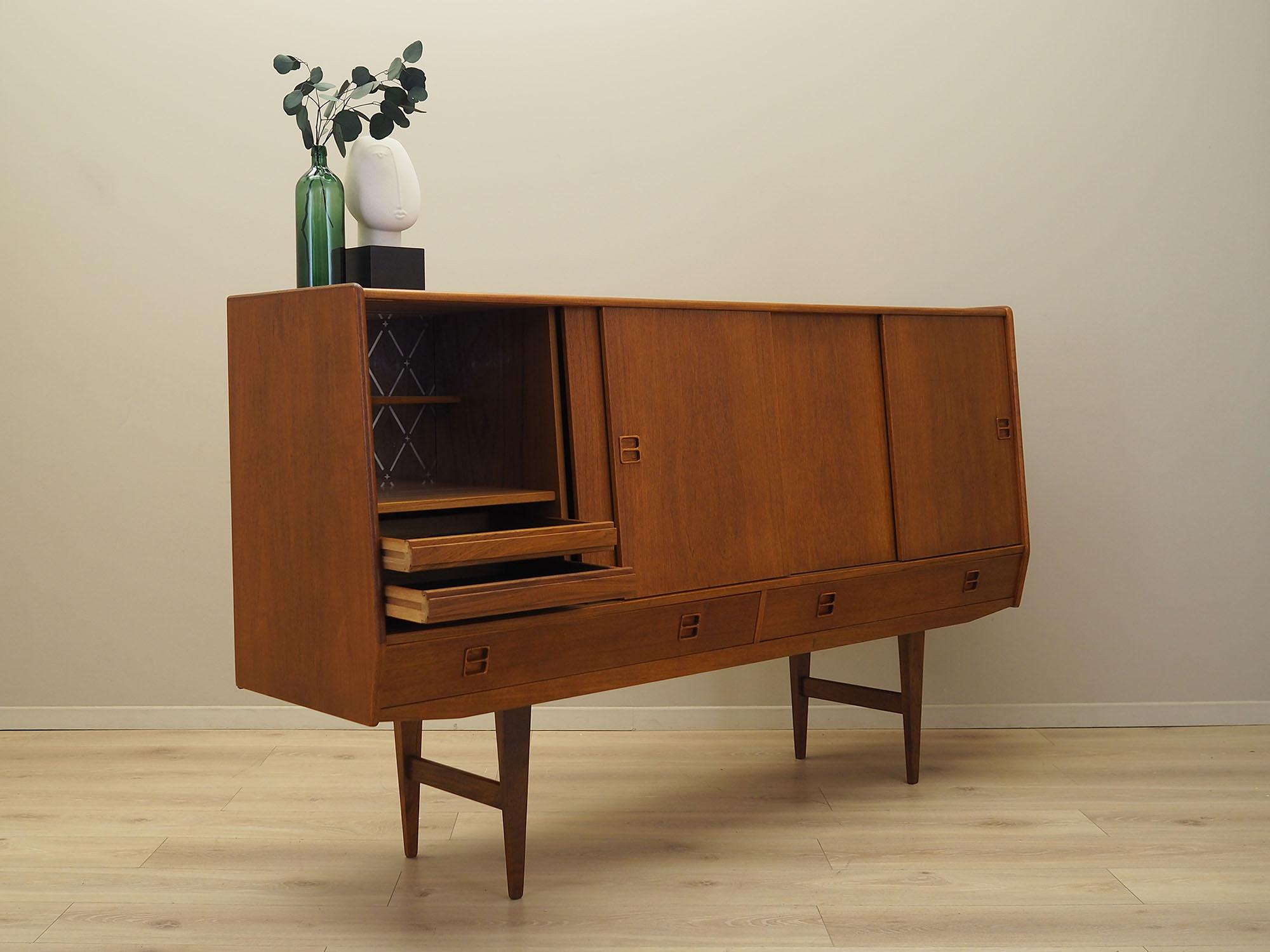 Highboard Teak wood 1960s 7