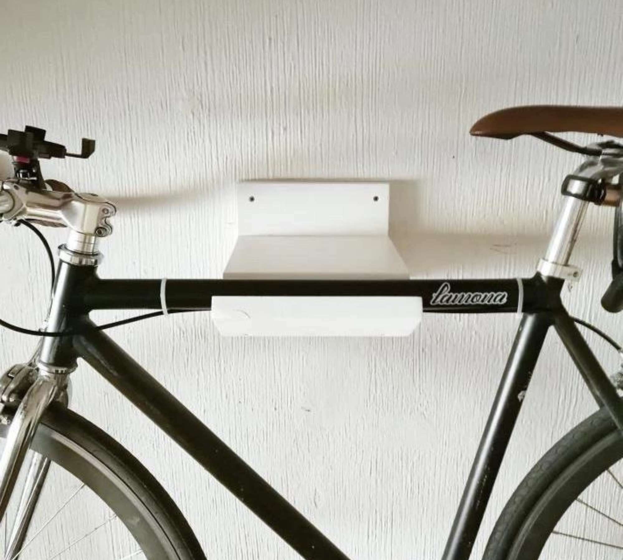 Fahrradhalterung Holz Weiß 0