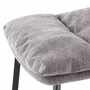 Barstuhl Textil Metall Grau Schwarz 7