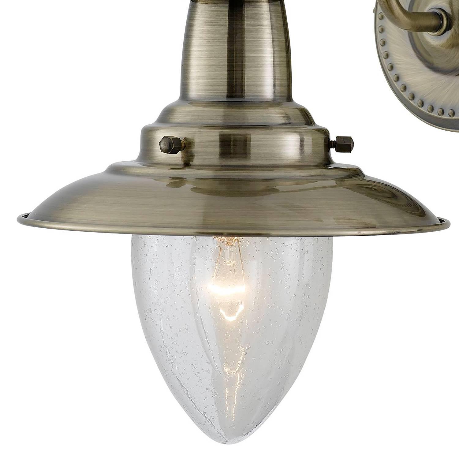Wall lamp Fisherman clear glass steel 2