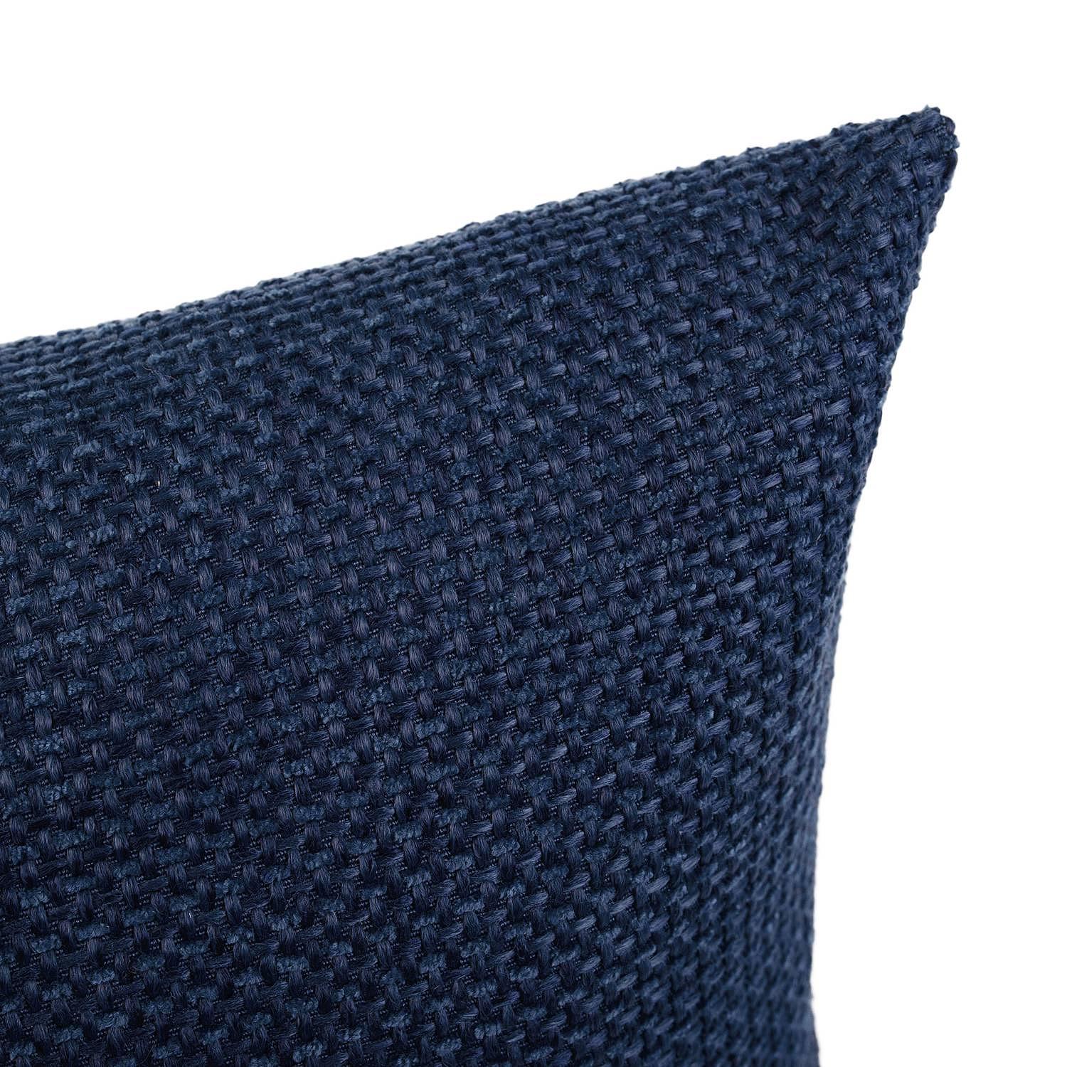 2x Dallas Pillowcase Synthetic Navy Blue 40 x 40 cm 1