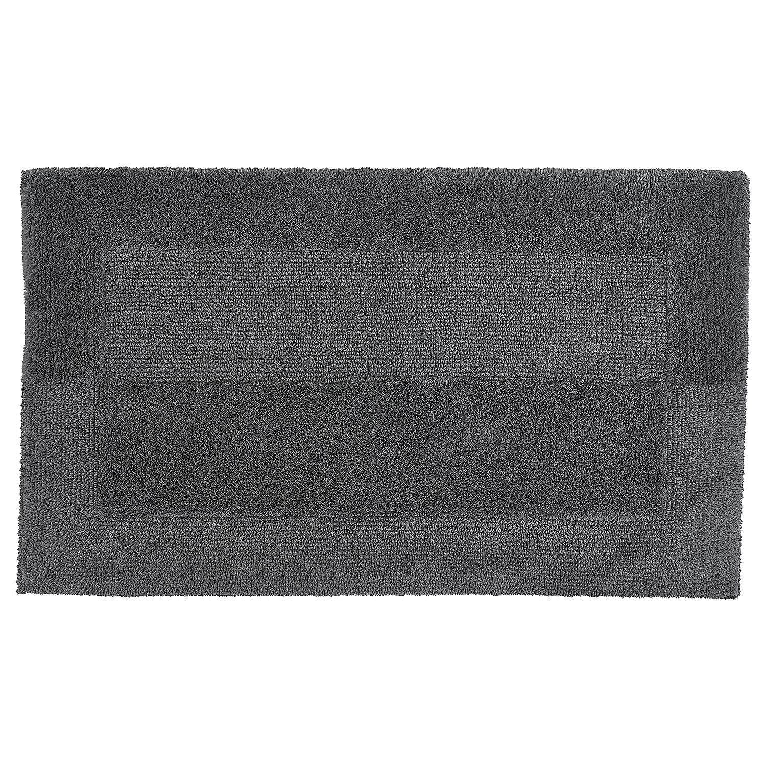 Badteppich Havanna Baumwolle Schiefergrau 70 x 120 cm 1