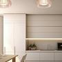 Monte LED Ceiling Light Iron Pine Wood 40cm 2