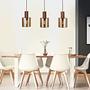 Pendant lamp Alesund Aluminum Colored glass Copper 3