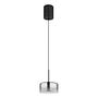 LED Pendant Lamp Belinda Smoked Glass Iron Black 4