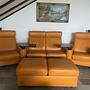 Arion 4-seater sofa with ottoman Leather 4
