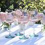 Spring Colored Glass Wine Glasses Turquoise / Pink 2