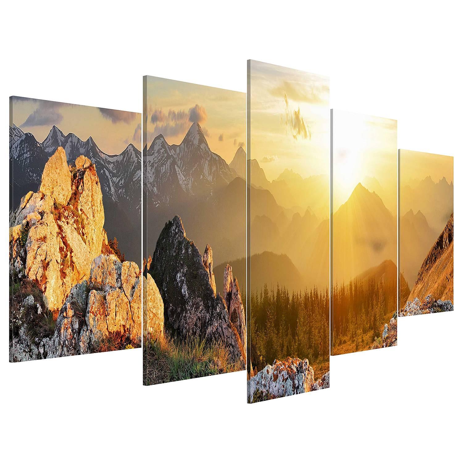 Wall art Greeting the Sun Canvas Multicolored 0
