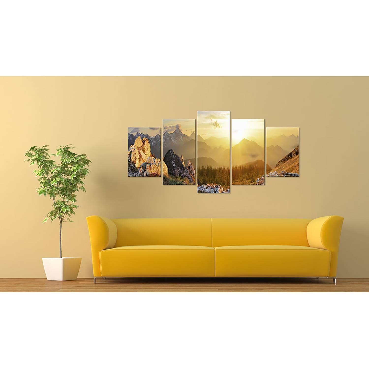 Wall art Greeting the Sun Canvas Multicolored 4