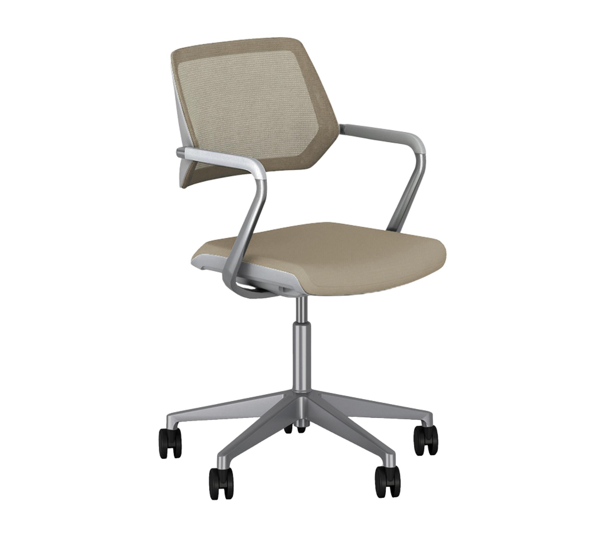 QiVi office swivel chair with 5-star base Malt Cream 0