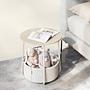 Ponoka Side Table with Basket Beige 2