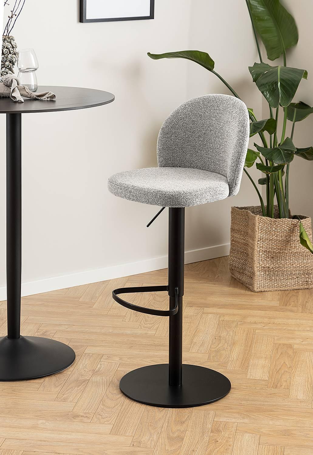 Carreras Bar Stool Bouclé Steel 1