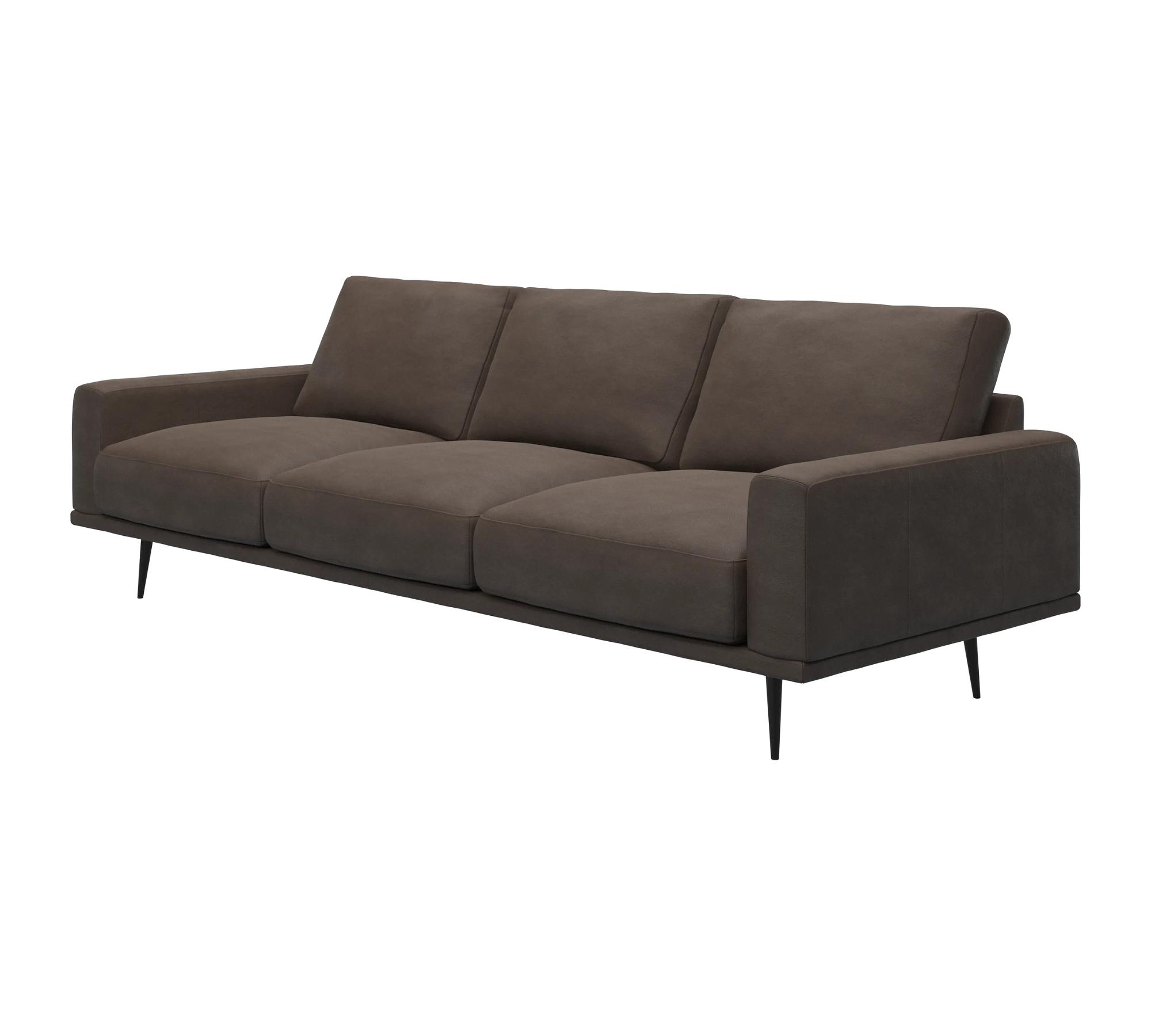 Carlton Sofa 3-seater York-Leather Light Brown 0